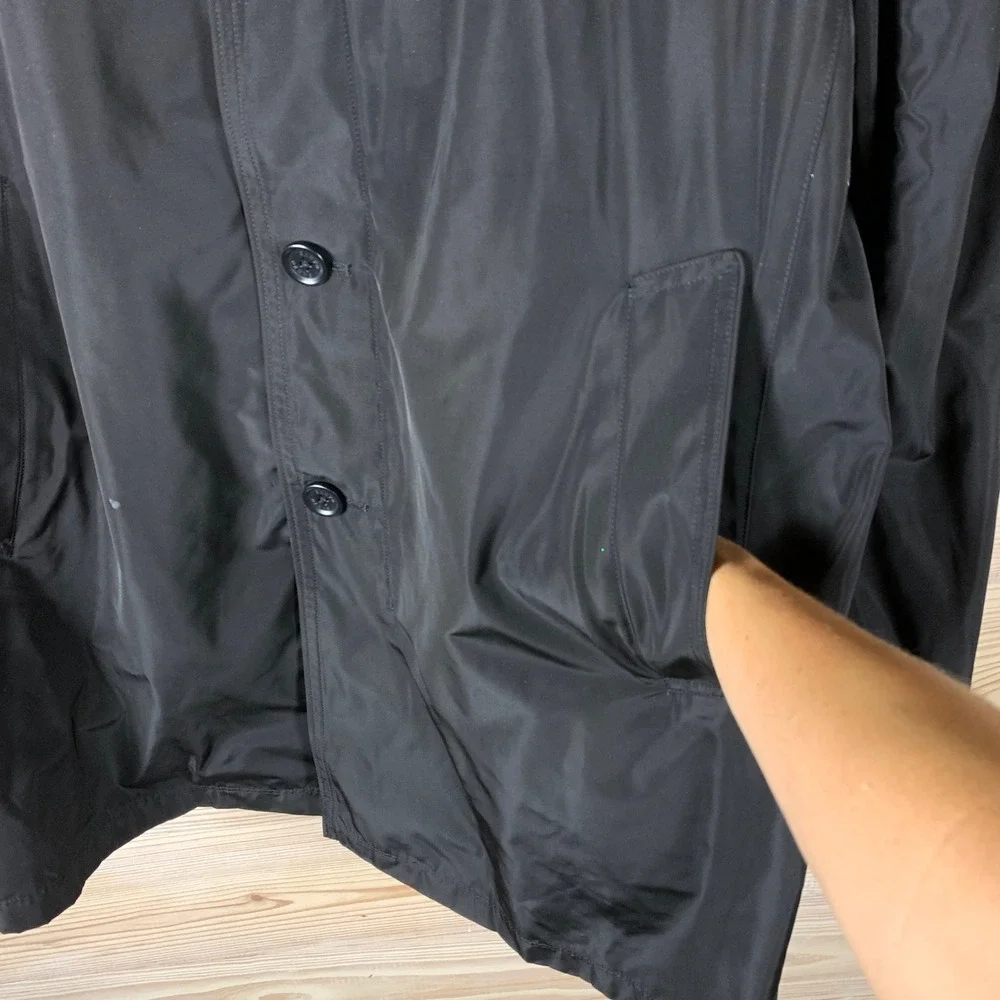 Sanyo Coat Women Large Black Car Coat Lightweight Utility Outerwear‎